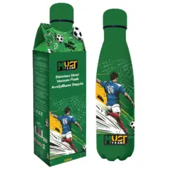 Бутилка за вода метална Vacuum 500 мл Football Must