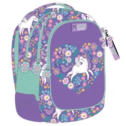 Раница с 3 ципа Purple Unicorn 43x32x18 Must бр 1