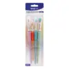 Четки Soft grip Pastel 4 бр. кръгли - 2 6 10 плоска - 12 блистер SpreeArt бр 1