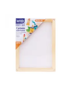Alternative view of Платно с рамка 18х24 см, грундирано, 300 г/м2 памук 100%, SpreeArt, каш 100