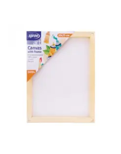 Alternative view of Платно с рамка 20x25 см, грундирано, 300 г/м2 памук 100%, SpreeArt, каш 80