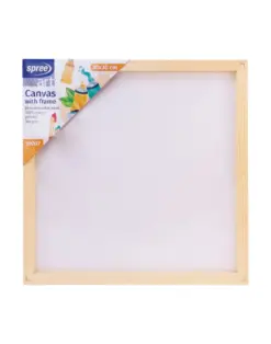 Alternative view of Платно с рамка 30x30 см, грундирано, 300 г/м2 памук 100%, SpreeArt, каш 60