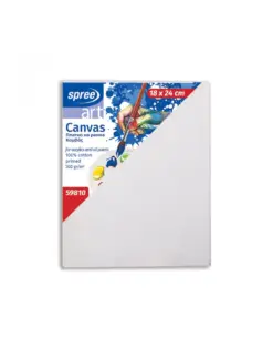Alternative view of Платно на рамка 18х24 см, грундирано, 300 г/м2 памук 100%, SpreeArt, каш 80