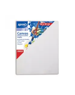 Alternative view of Платно на рамка 20x30 см, грундирано, 300 г/м2 памук 100%, SpreeArt, каш 80