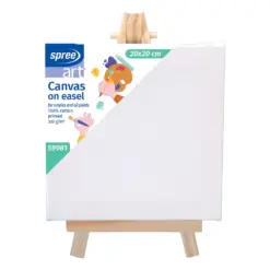 Платно 20x20 см грундирано на мини статив 18х24 см SpreeArt бр 1