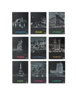 Alternative view of Тетрадка A4 мат/UV Cities by night, 60+2 л.ред, 70 г/м2, Elisa