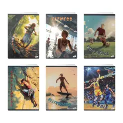 Тетрадка А4 мат/UV Sport 60+2 л.ред 70 г/м2 Elisa бр 1