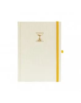 Бележник с точки A5, 80 л, 150 г/м2 The Hourglass, бял лен, Blopo - Image 3