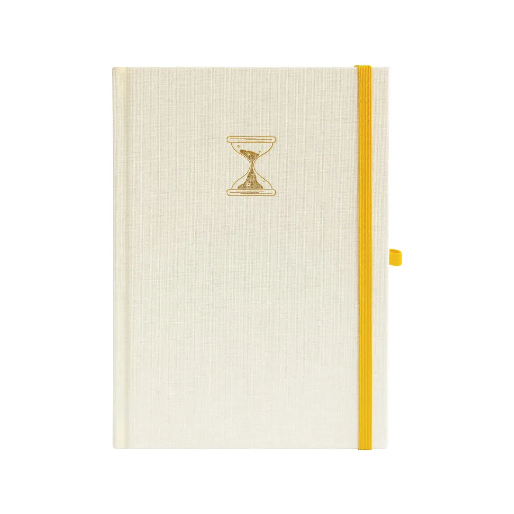 Бележник с точки A5 80 л 150 г/м2 The Hourglass бял лен Blopo бр 1
