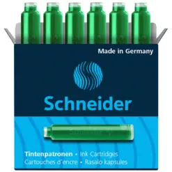 Патронче за писалка зелено 6 броя Schneider бр 1