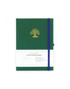 Alternative view of Полудатиран планер A5, 80 л, 150 г/м2 The Tree, т. зелен лен, Blopo, каш 14