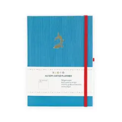 Полудатиран планер A5 80 л 150 г/м2 The Koi син лен Blopo бр 1