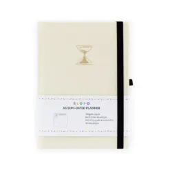 Полудатиран планер A5 80 л 150 г/м2 The Hourglass бял лен Blopo бр 1