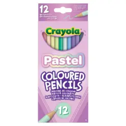 Моливи 12 цв. кръгли пастелни Crayola бр 1