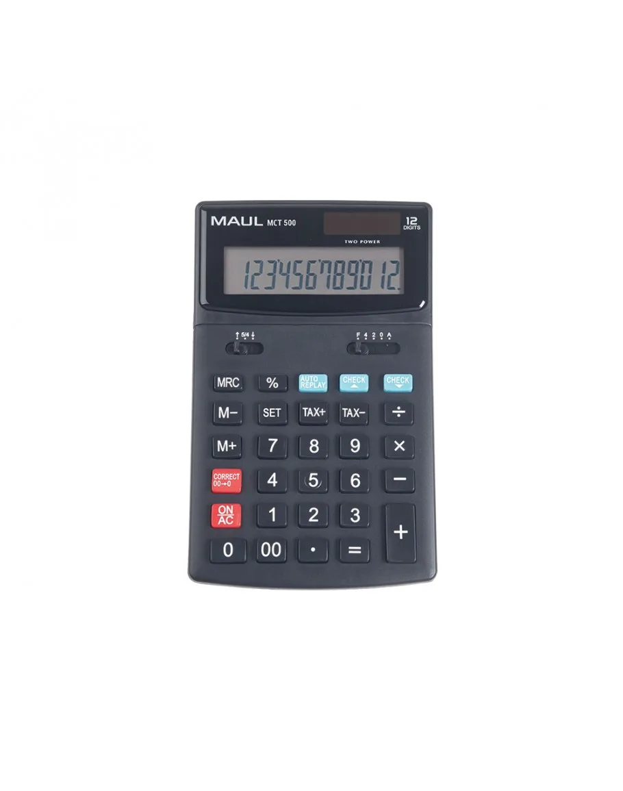 Калкулатор 12 разр., 174x105x20, MCT 500 черен, tax, check&correct, Maul, бр 1 - Image 2