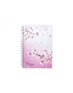 Alternative view of Тетрадка A5 PPL Cherry Blossom спир., 80 л.ред, 80 г/м2 ivory с ластик, Spree_, кут 40