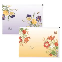Папка с цип дъно 30 мм А4 мат PP Floral 33x24.5 см Spree бр 1