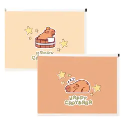 Папка с цип дъно 30 мм А4 мат PP Capybara 33x24.5 см Spree бр 1