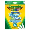 Флумастери 12 цв. коничен връх измиваеми Crayola бр 1