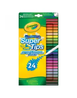 Alternative view от Флумастери 24 цв. коничен връх, измиваеми, Crayola