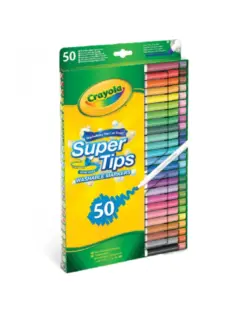 Alternative view от Флумастери 50 цв. коничен връх, измиваеми, Crayola