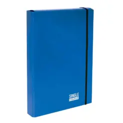 Кутия с ластик Single Colour 230х315х40 мм синя картон Spree бр 1