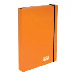 Кутия с ластик Single Colour 230х315х40 мм оранж картон Spree бр 1