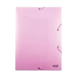 Папка с ластик PP Pastel розова A4 400 µ Spree бр 1