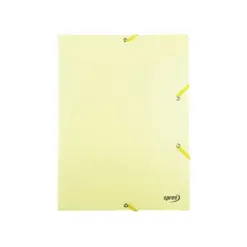 Папка с ластик PP Pastel жълта A4 400 µ Spree бр 1
