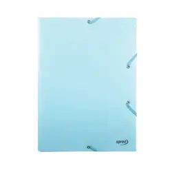 Папка с ластик PP Pastel синя A4 400 µ Spree бр 1
