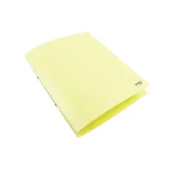 Папка с 2 ринга PP 35 мм Pastel жълта A4 700 µ Spree бр 1