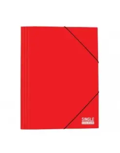 Alternative view of Папка с ластик Single Colour 260х340 мм червена, картон, Spree, каш 72