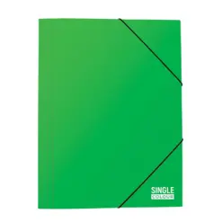 Папка с ластик Single Colour 260х340 мм зелена картон Spree бр 1