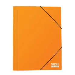Папка с ластик Single Colour 260х340 мм оранж картон Spree бр 1