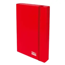Кутия с ластик Single Colour 245х325х50 мм червена картон Spree бр 1