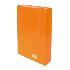 Кутия с ластик Single Colour 260х335х70 мм оранж картон Spree бр 1