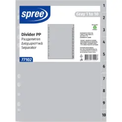 Разделител РР 1 до 10 сив Spree бр 1