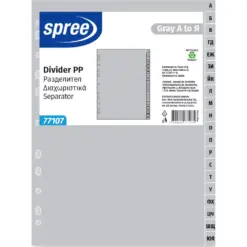 Разделител РР А до Я сив Spree бр 1