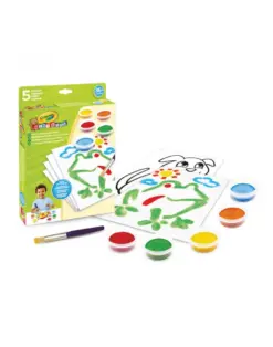 Alternative view от Меки бои 5 цв., четка и шаблони, Mini Kids, Crayola, каш 8