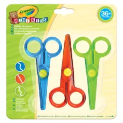 Ножици зиг-заг с пластмасови остриета 3 бр Mini Kids Crayola бр 1