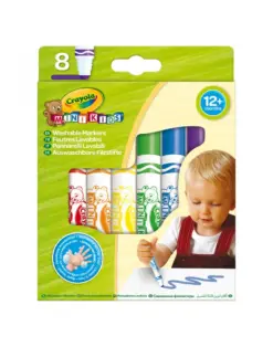 Alternative view of Маркери 8 цв. измиваеми, Mini Kids, Crayola