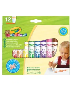 Alternative view of Маркери 12 цв. измиваеми, Mini Kids, Crayola