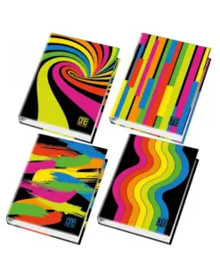 Alternative view of Класьор 4 ринга One Color Black&Fluo, А4, картон гланц 35 мм, Blasetti