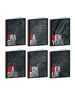Alternative view of Тетрадка A4 City Silver foil спир., 60 л.5x5, 80 г/м2, Blasetti