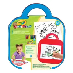 Подложка за рисуване куфарче 4 пастела шаблони и стикери Mini Kids Crayola бр 1