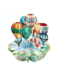 Alternative view от Картичка Hot Air Baloons, Pirouettes, Santoro