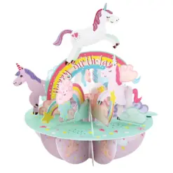 Картичка Birthday Unicorn Pirouettes Santoro бр 1