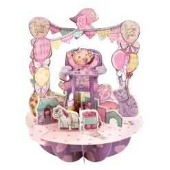 Картичка Baby Girl Pirouettes Santoro бр 1