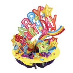 Картичка Happy Birthday - Shooting Stars Pirouettes Santoro бр 1