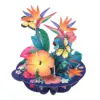 Картичка Tropical Flowers Pirouettes Santoro бр 1